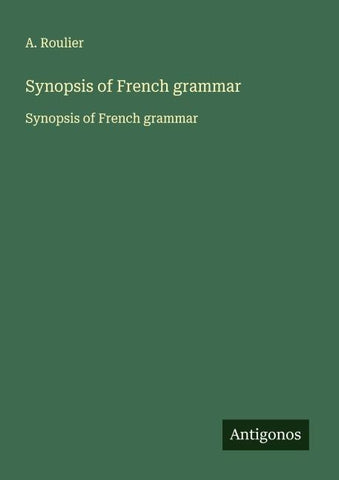 Synopsis of French grammar