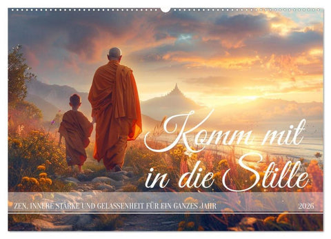 Komm mit in die Stille (Wandkalender 2026 DIN A2 quer), CALVENDO Monatskalender
