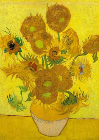 Notizbuch A4 blanko - Hardcover Motiv Sonnenblumen Vincent van Gogh - 100 Seiten - FSC Papier