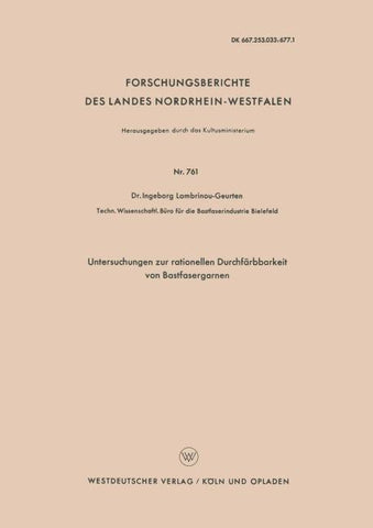 Untersuchungen zur rationellen Durchfärbbarkeit von Bastfasergarnen