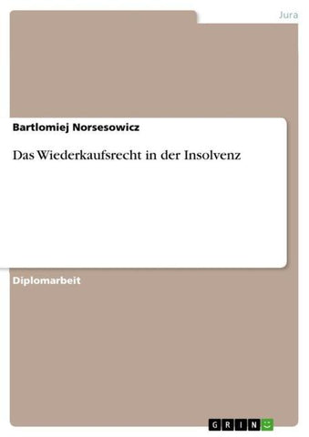 Das Wiederkaufsrecht in der Insolvenz