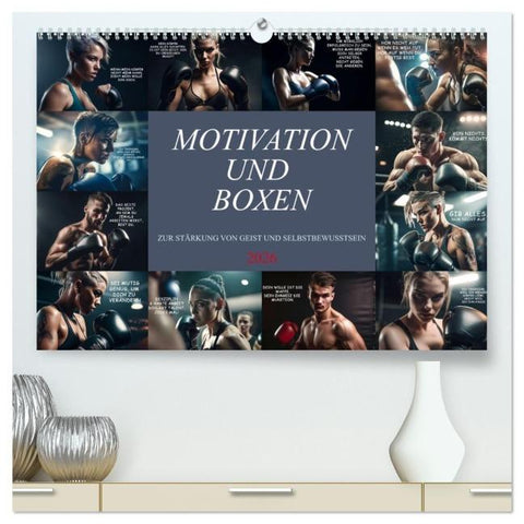 Motivation und Boxen (hochwertiger Premium Wandkalender 2026 DIN A2 quer), Kunstdruck in Hochglanz