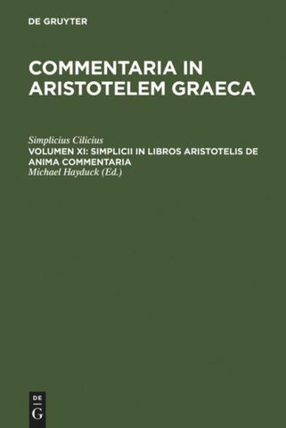 Simplicii in libros Aristotelis de anima commentaria