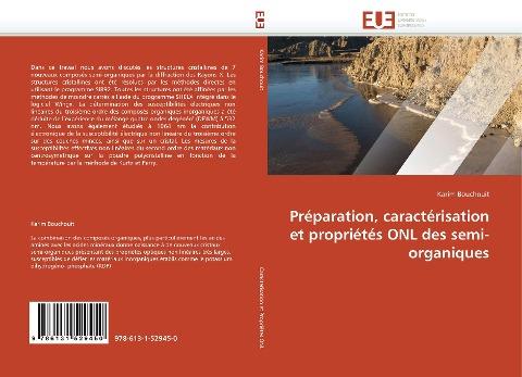 Préparation, caractérisation et propriétés ONL des semi-organiques