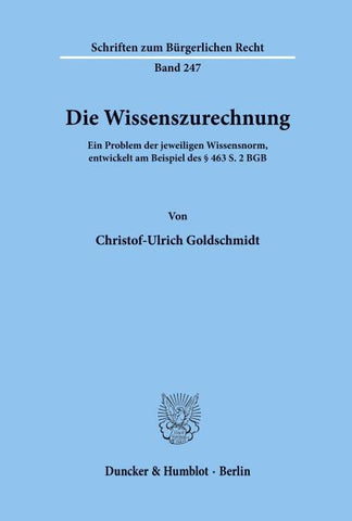 Die Wissenszurechnung.