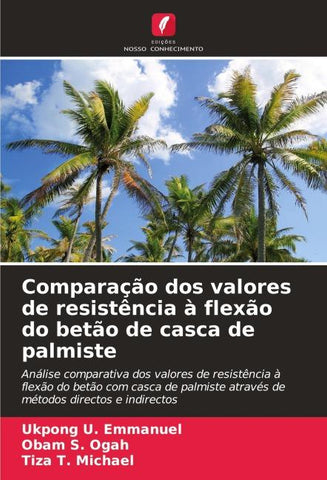 Comparação dos valores de resistência à flexão do betão de casca de palmiste