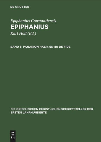 Panarion Haer. 65–80 De Fide