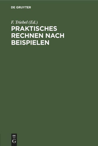 Praktisches Rechnen nach Beispielen