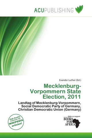Mecklenburg-Vorpommern State Election, 2011