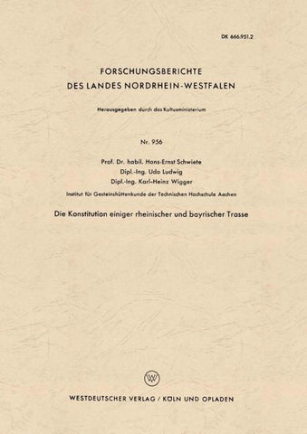 Die Konstitution einiger rheinischer und bayrischer Trasse
