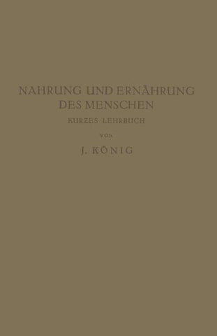 Nahrung und Ernährung des Menschen