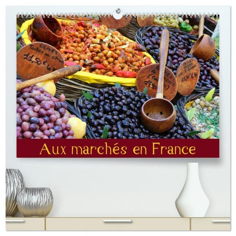 Aux marchés en France (Calendrier mural 2026 DIN A2 vertical) calendrier de bureau