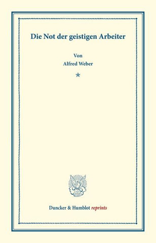 Die Not der geistigen Arbeiter.