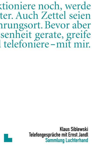 Telefongespräche mit Ernst Jandl