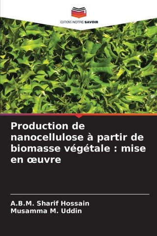 Production de nanocellulose à partir de biomasse végétale : mise en ¿uvre