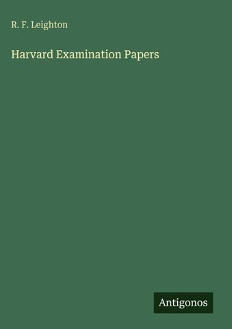 Harvard Examination Papers