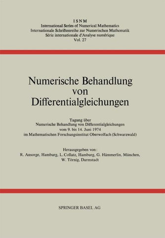 Numerische Behandlung von Differentialgleichungen