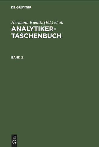 Analytiker-Taschenbuch. Band 2
