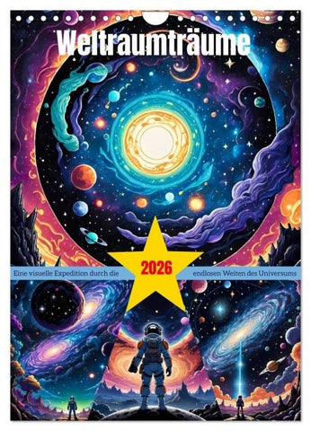 Weltraumträume (Wandkalender 2026 DIN A4 hoch), CALVENDO Monatskalender