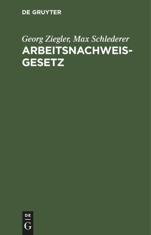 Arbeitsnachweisgesetz