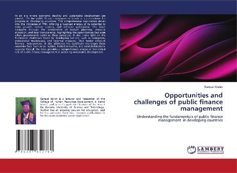 Opportunities and challenges of public finance management