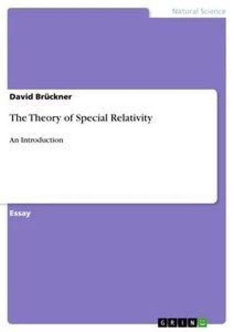 The Theory of Special Relativity