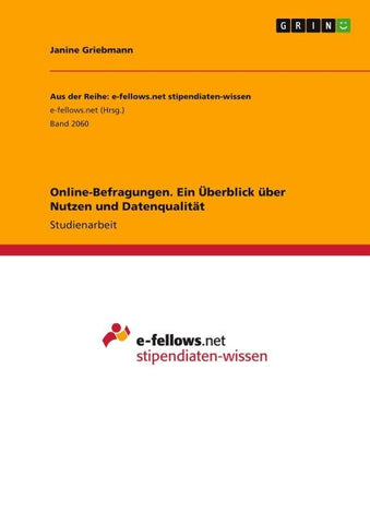 Online-Befragungen. Ein Überblick über Nutzen und Datenqualität