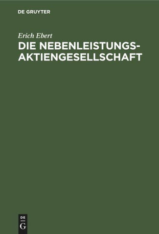 Die Nebenleistungsaktiengesellschaft