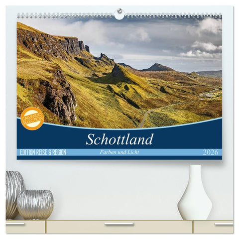 Schottland Farben und Licht (hochwertiger Premium Wandkalender 2026 DIN A2 quer), Kunstdruck in Hochglanz
