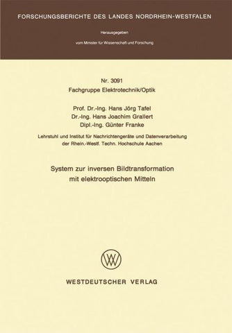 System zur inversen Bildtransformation mit elektrooptischen Mitteln