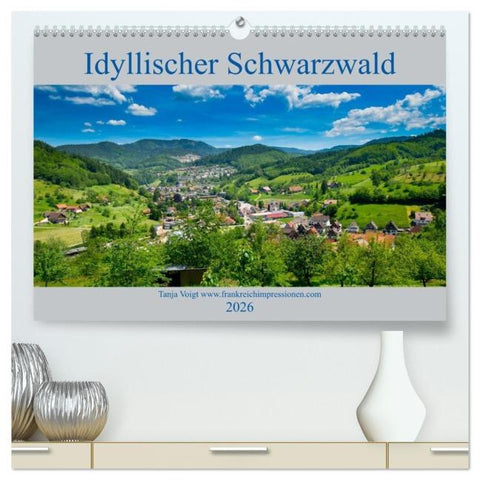 Idyllischer Schwarzwald (hochwertiger Premium Wandkalender 2026 DIN A2 quer), Kunstdruck in Hochglanz