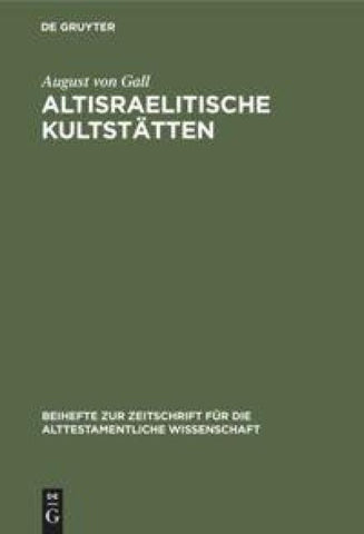 Altisraelitische Kultstätten