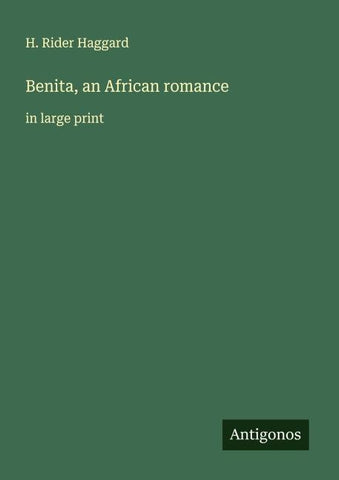 Benita, an African romance