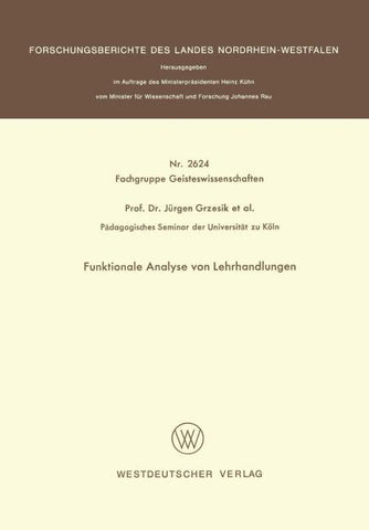 Funktionale Analyse von Lehrhandlungen