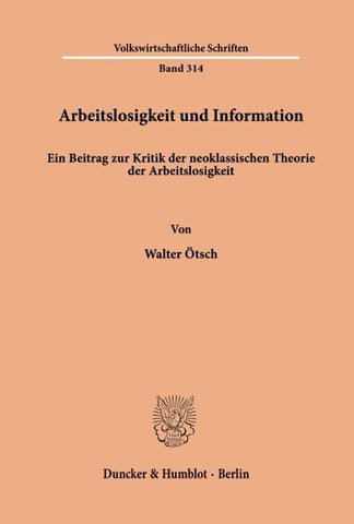 Arbeitslosigkeit und Information.