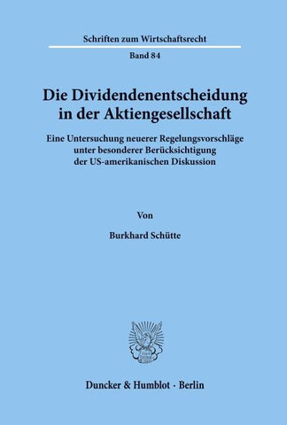 Die Dividendenentscheidung in der Aktiengesellschaft.