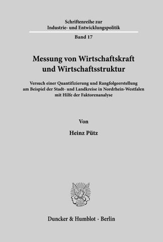 Messung von Wirtschaftskraft und Wirtschaftsstruktur.