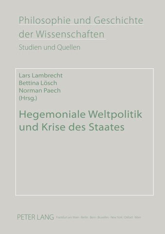 Hegemoniale Weltpolitik und Krise des Staates