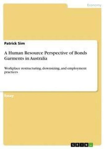 A Human Resource Perspective of Bonds Garments in Australia