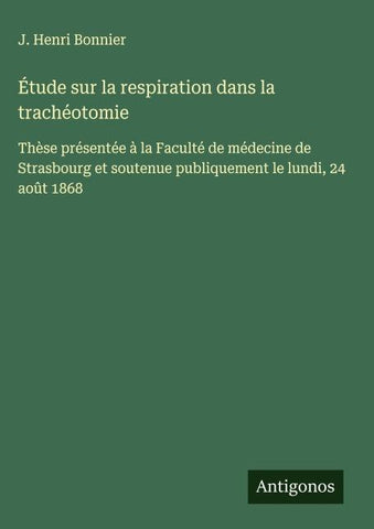Étude sur la respiration dans la trachéotomie
