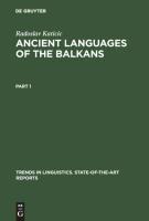 Ancient Languages of the Balkans