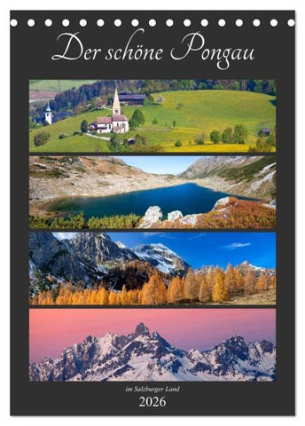 Der schöne Pongau (Tischkalender 2026 DIN A5 hoch), CALVENDO Monatskalender