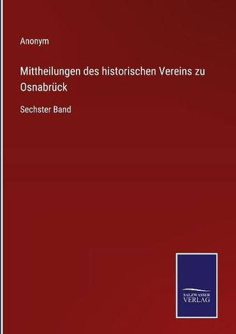 Mittheilungen des historischen Vereins zu Osnabrück