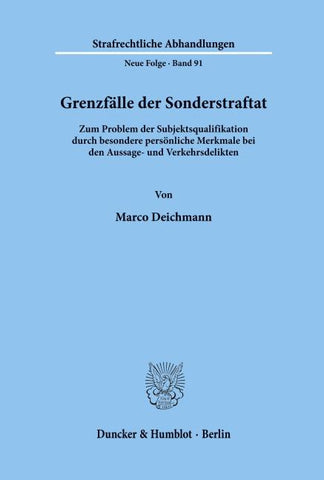 Grenzfälle der Sonderstraftat.