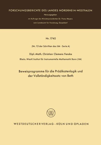 Beweisprogramme für die Prädikatenlogik und der Vollständigkeitssatz von Beth