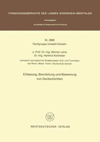 Erfassung, Beurteilung und Bewertung von Deckschichten