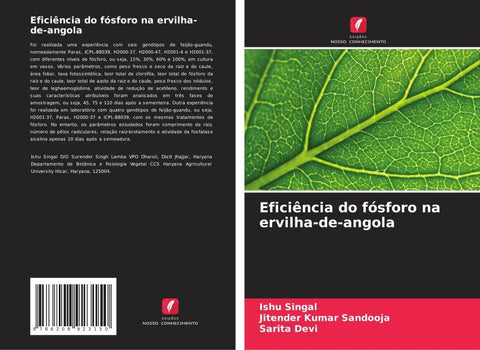 Eficiência do fósforo na ervilha-de-angola