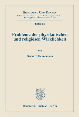 Probleme der physikalischen und religiösen Wirklichkeit.