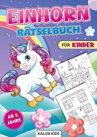 Einhorn Rätselbuch für Kinder ab 6 Jahre