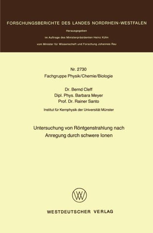 Untersuchung von Röntgenstrahlung nach Anregung durch schwere Ionen